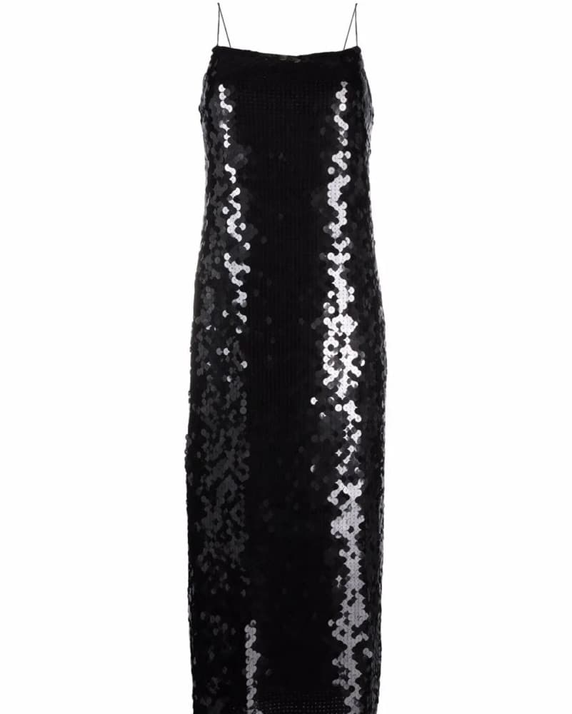 Tory Burch Sequin Black Midi Dress - Image 1