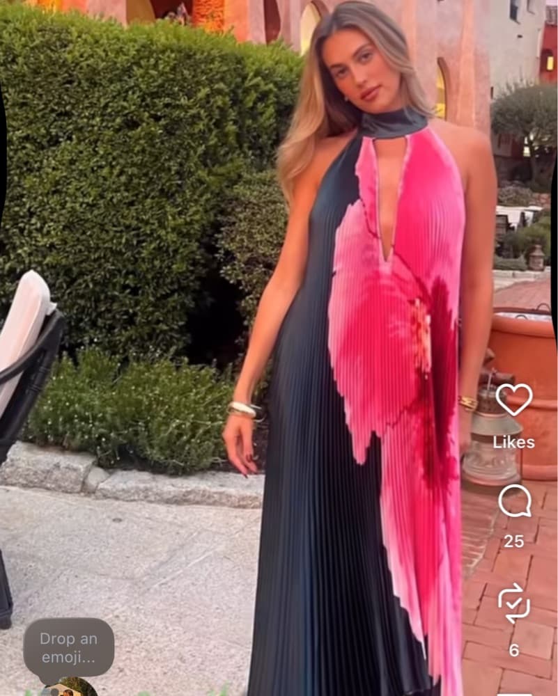 L’idee Opera Gown In Hibiscus - Image 2