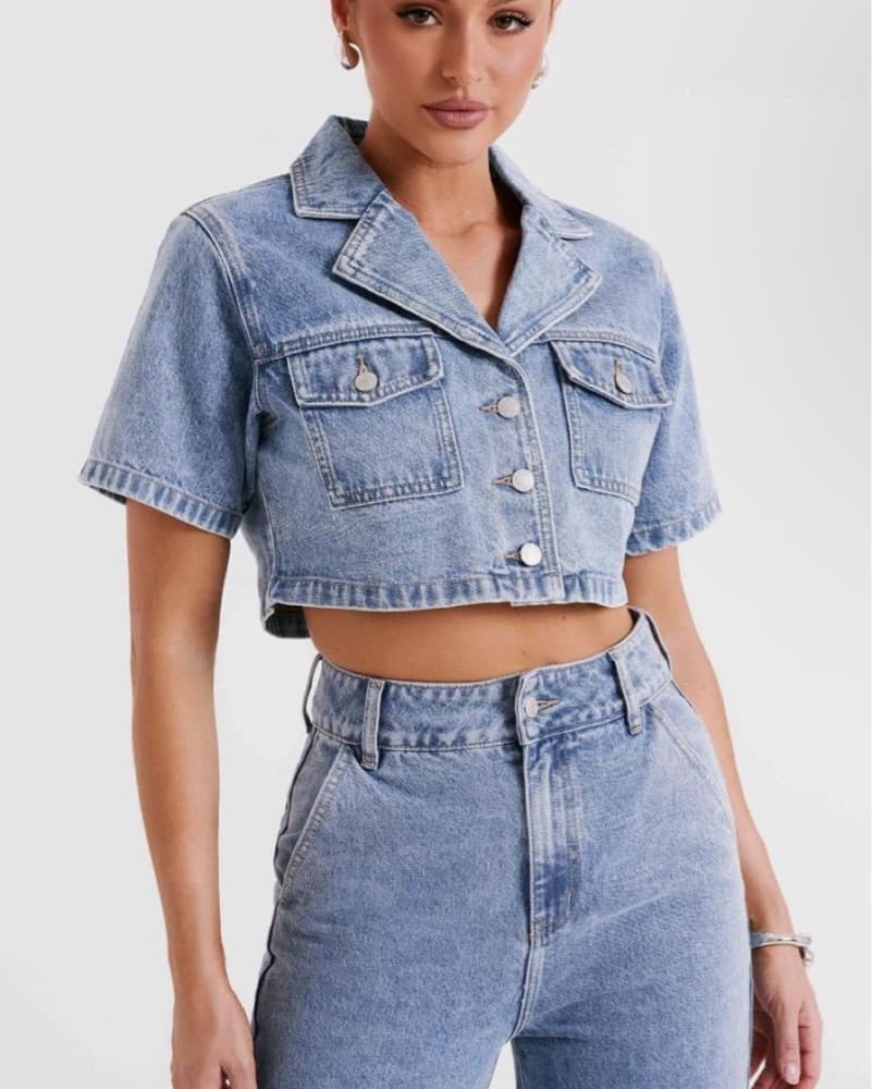 Meshki Denim Top - Image 2