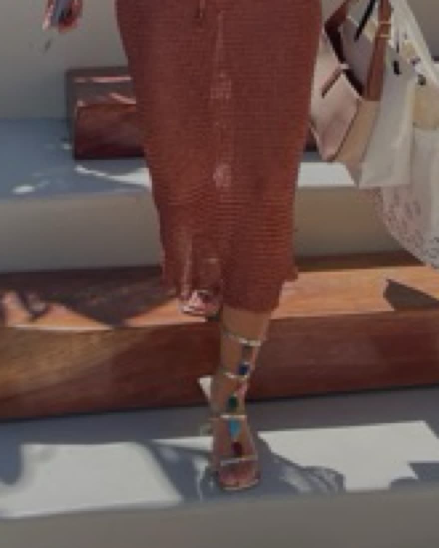 Gianvito Rossi Dupe Beaded Sandals - Image 3