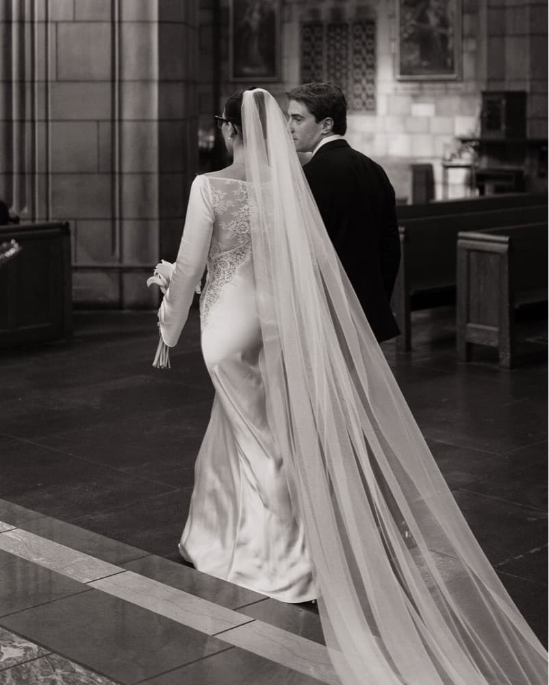 Self Portrait Lace Satin Long Bridal  - Image 5