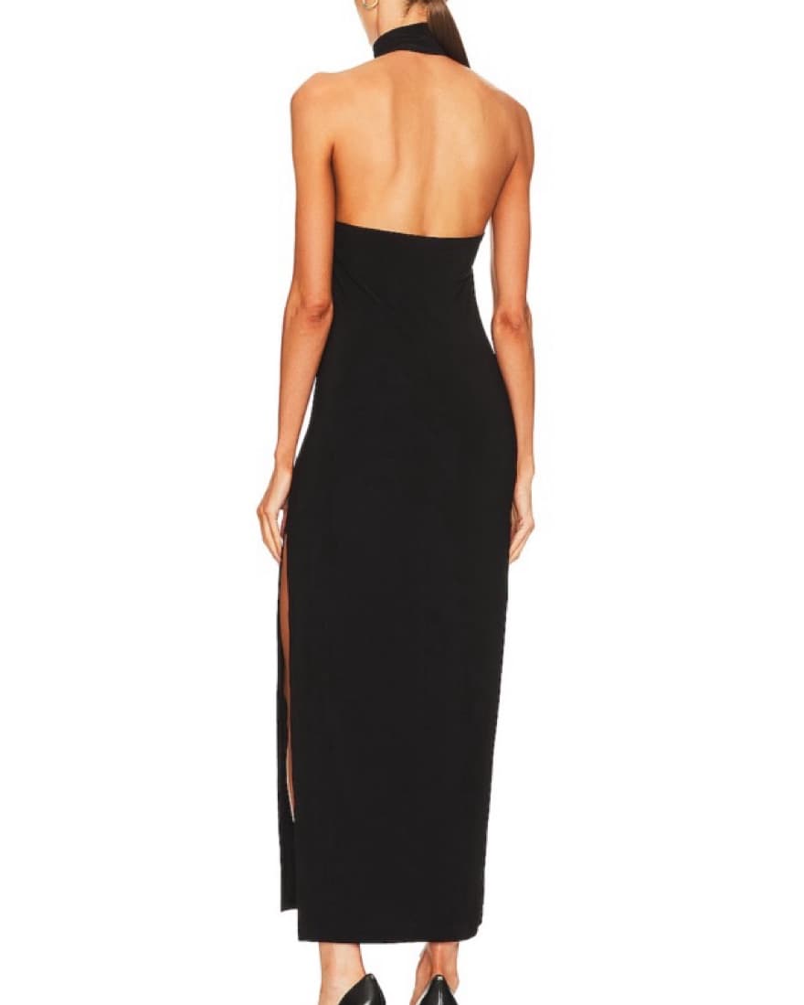 Norma Kamali Halter Maxi Dress - Image 3