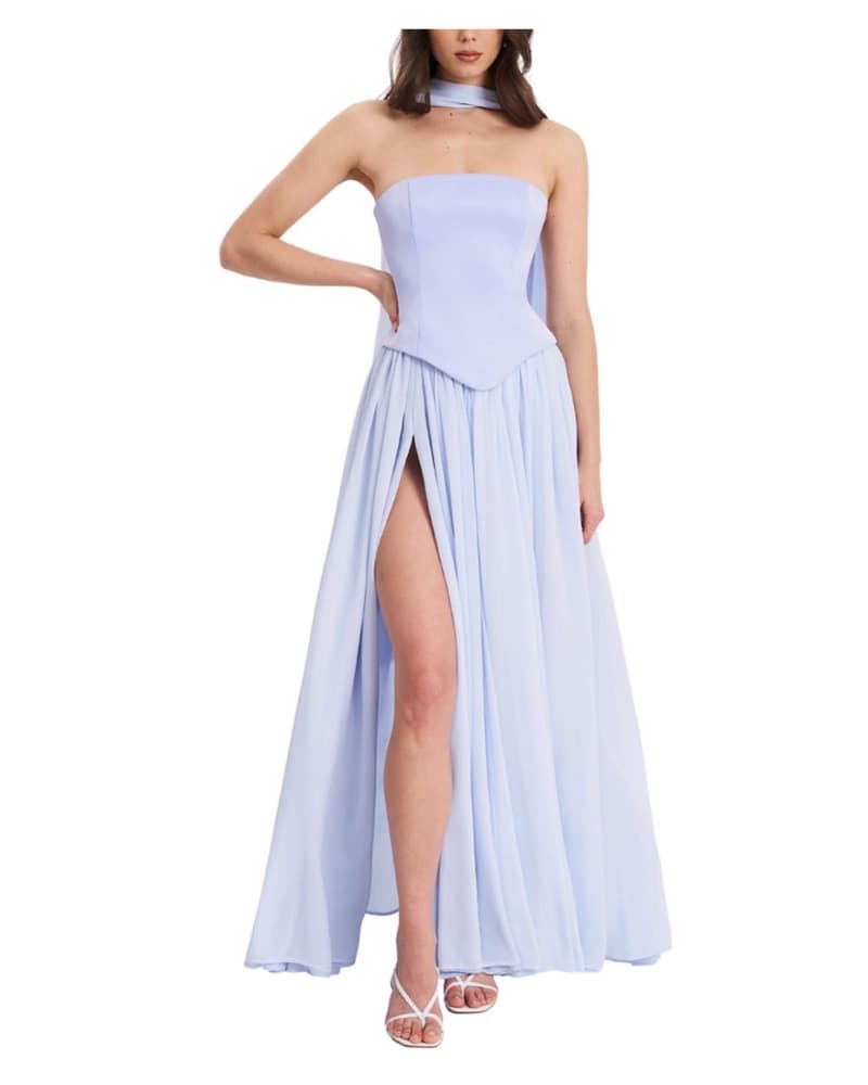 Miss Circle Qianna Baby Blue Peplum Top  - Image 3