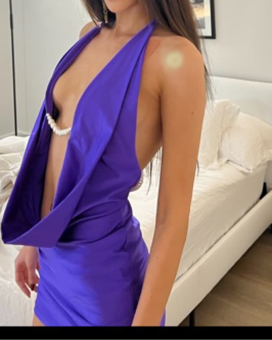 Khanums Kiyah mini Dress In Purple  - Image 3