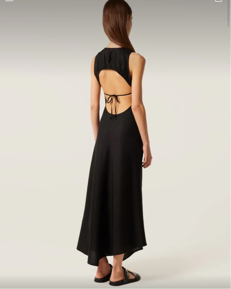 Tresse Black Dress With Shell Detail - Image 2