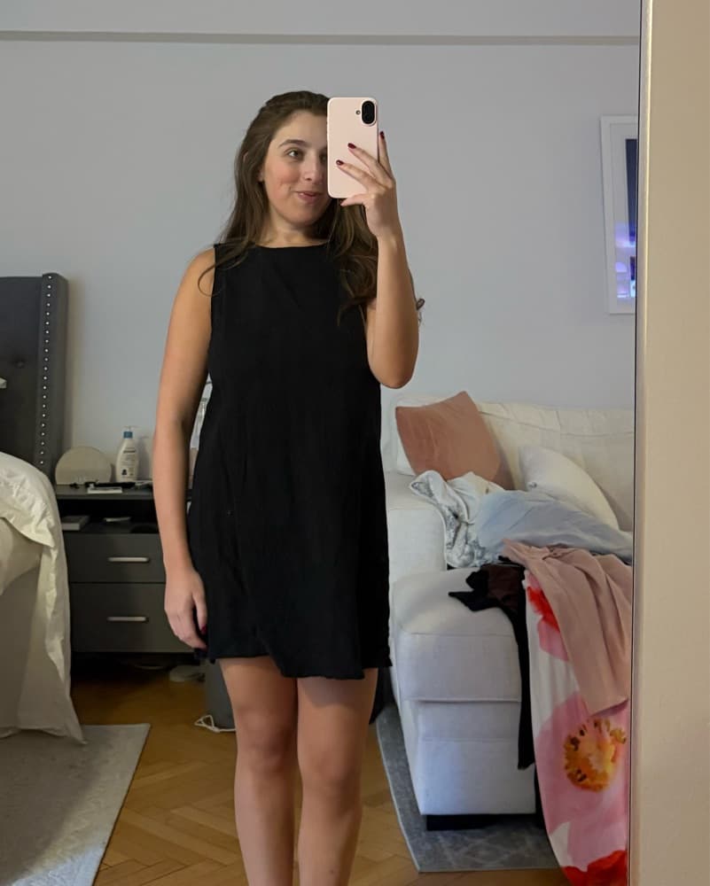 Linen Little Black Dress - Image 1