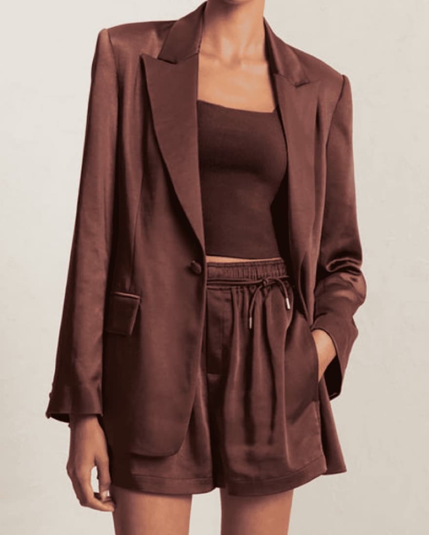 Alc Bishop  Li Silky Blazer In Caffei - Image 1