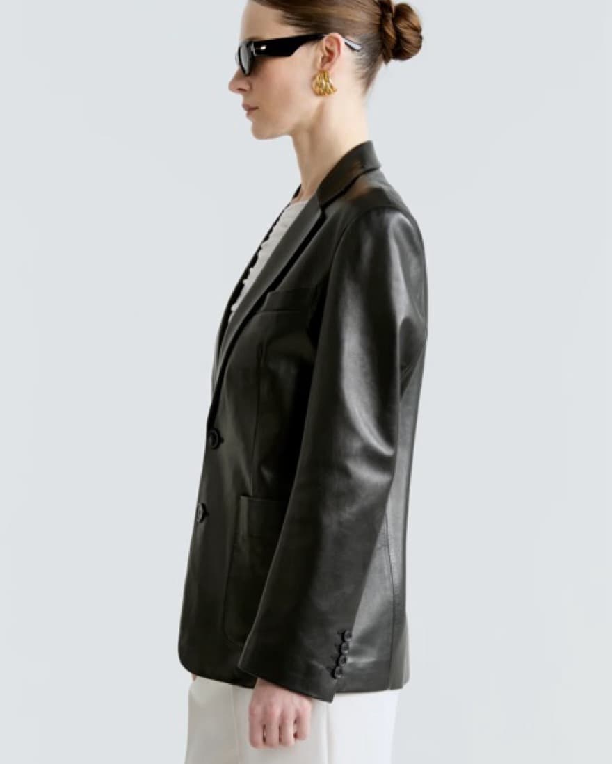 Loro Piana Leather Blazer - Image 3