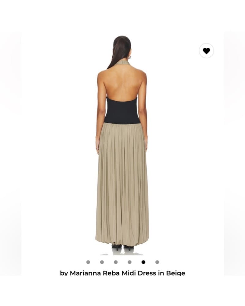 by Marianna Reba Midi Dress in Beige - Image 2