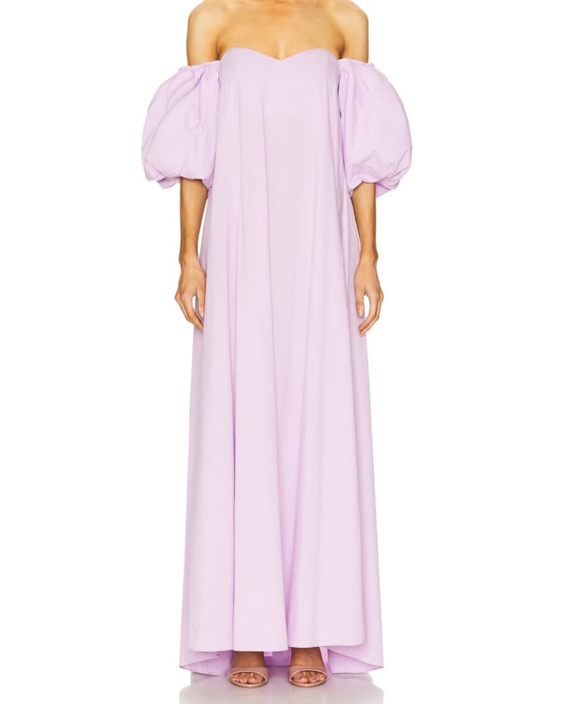 Caroline Constas Palmer Gown Lavender M - Image 1