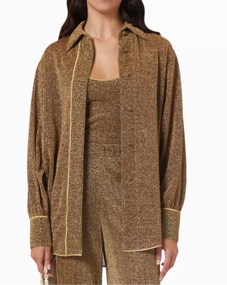 Bronze Button Down Top / Coverup - Image 2