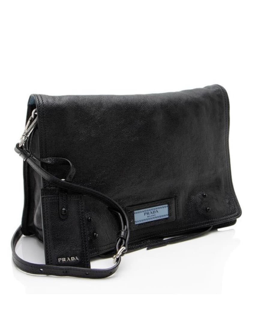 Prada Black Leather Etiquette Bag - Image 3