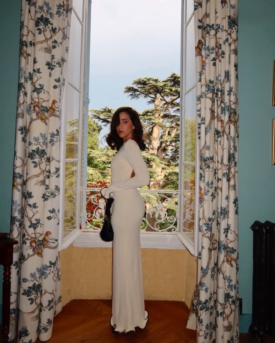 Same Ruffle Hem Maxi Dress In Ivory - Image 4