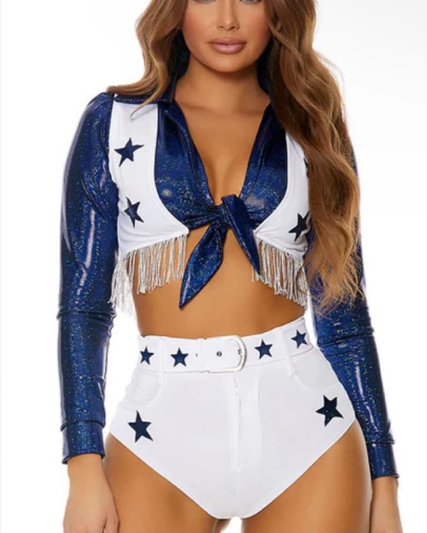 Dallas Cowboy Cheerleader Costume - Image 1