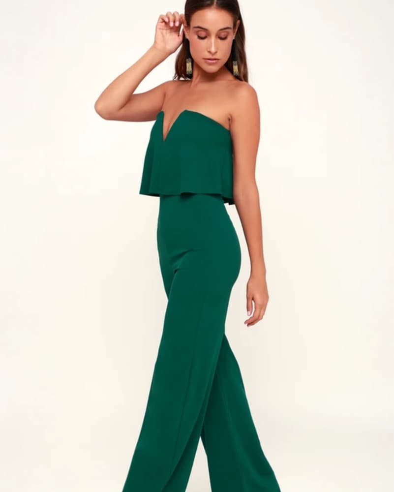 Elegant Emerald Green Jumpsuit - Image 3