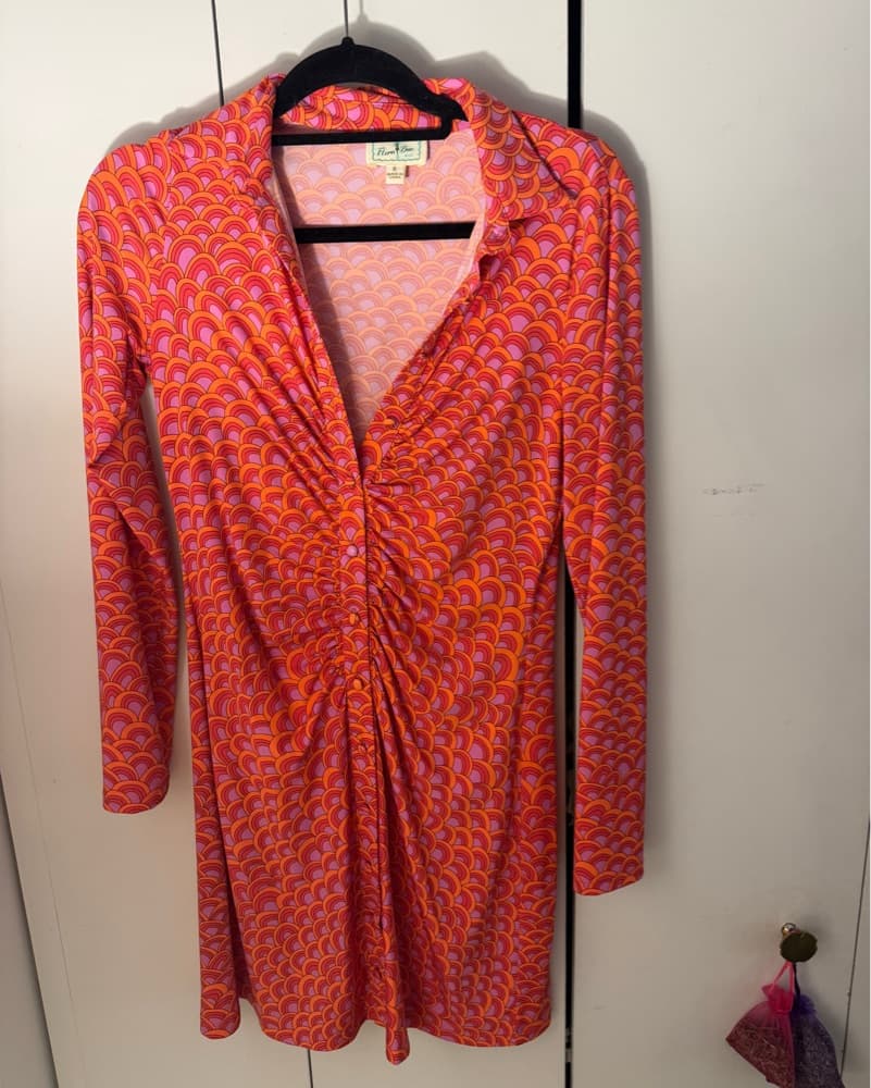 Long Sleeve Retro Mini Dress - Image 3