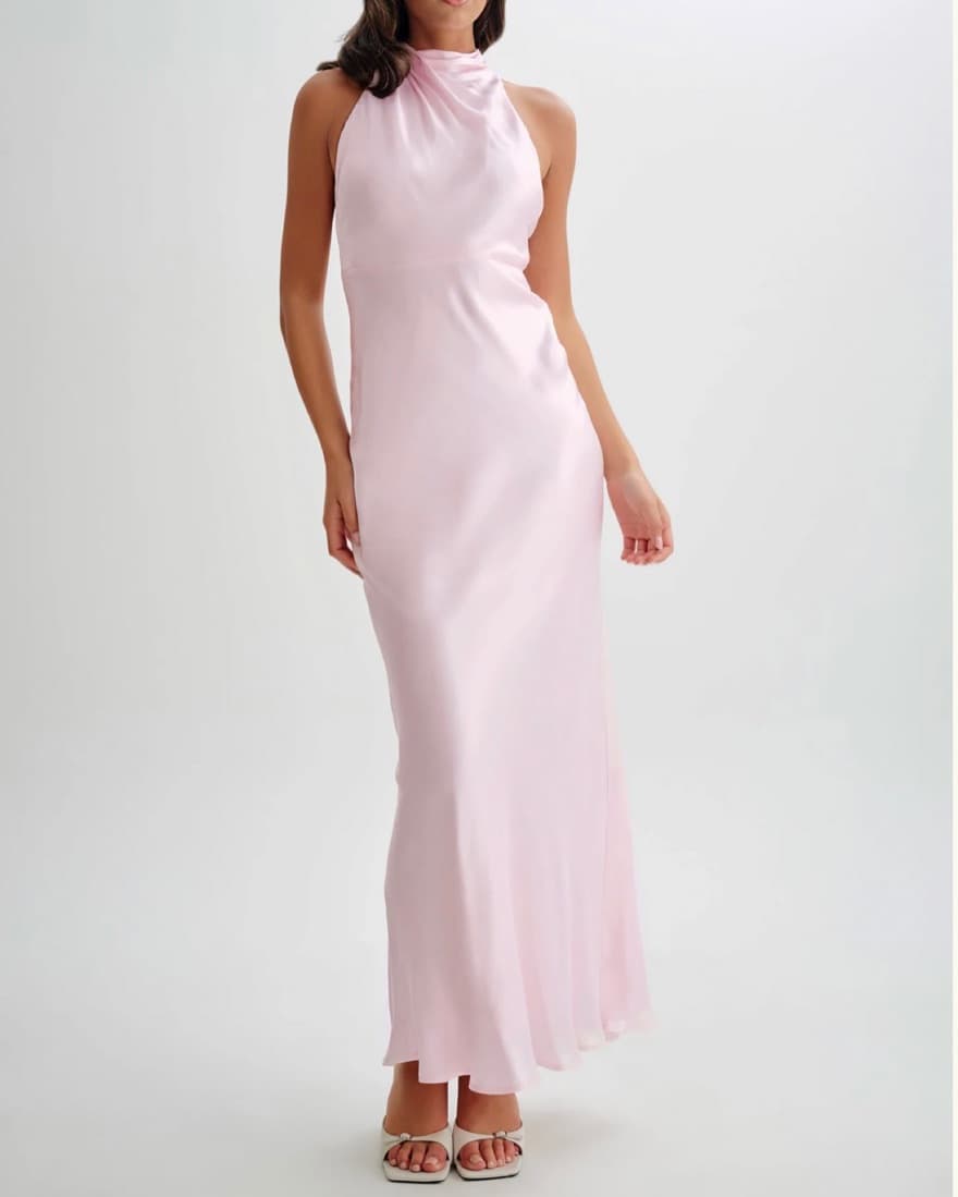 Meshki Pink Silk Dress - Image 2