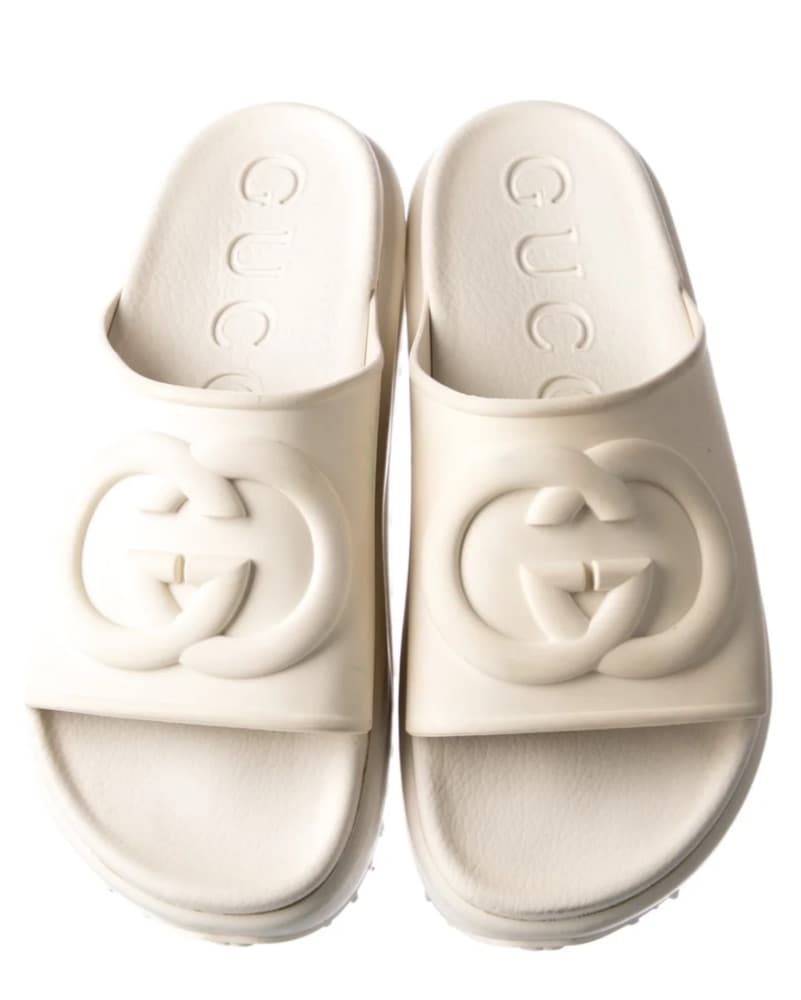 Gucci Interlocking Soft Rubber SLIDES  - Image 3