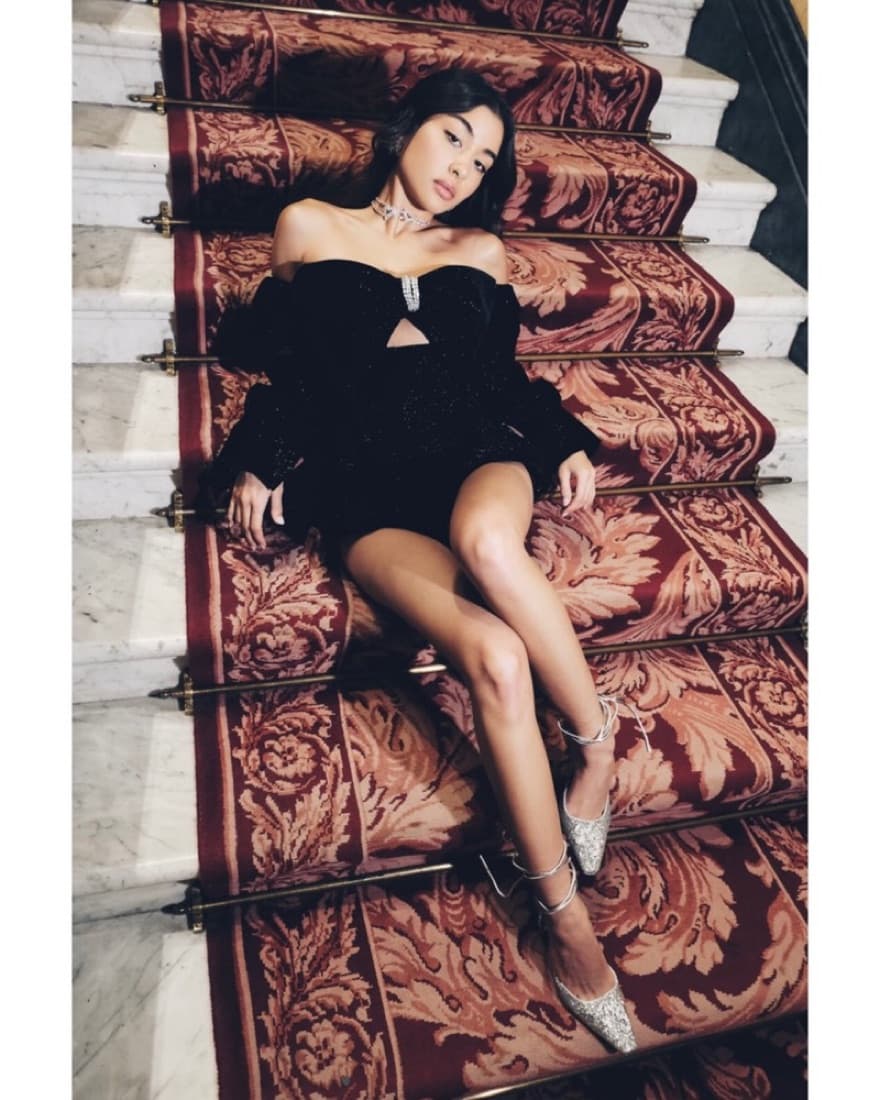 Nana Jacqueline Black Cocktail Romper - Image 2
