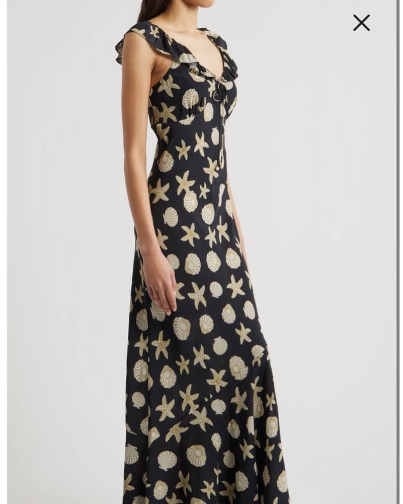 Nautical Shell Print Maxi Dress - Image 4