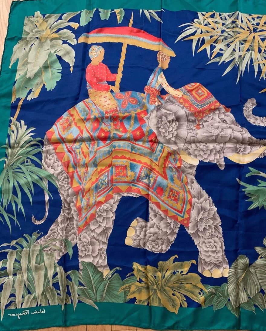 NEW Ferragamo Scarf - India Print Silk  - Image 1
