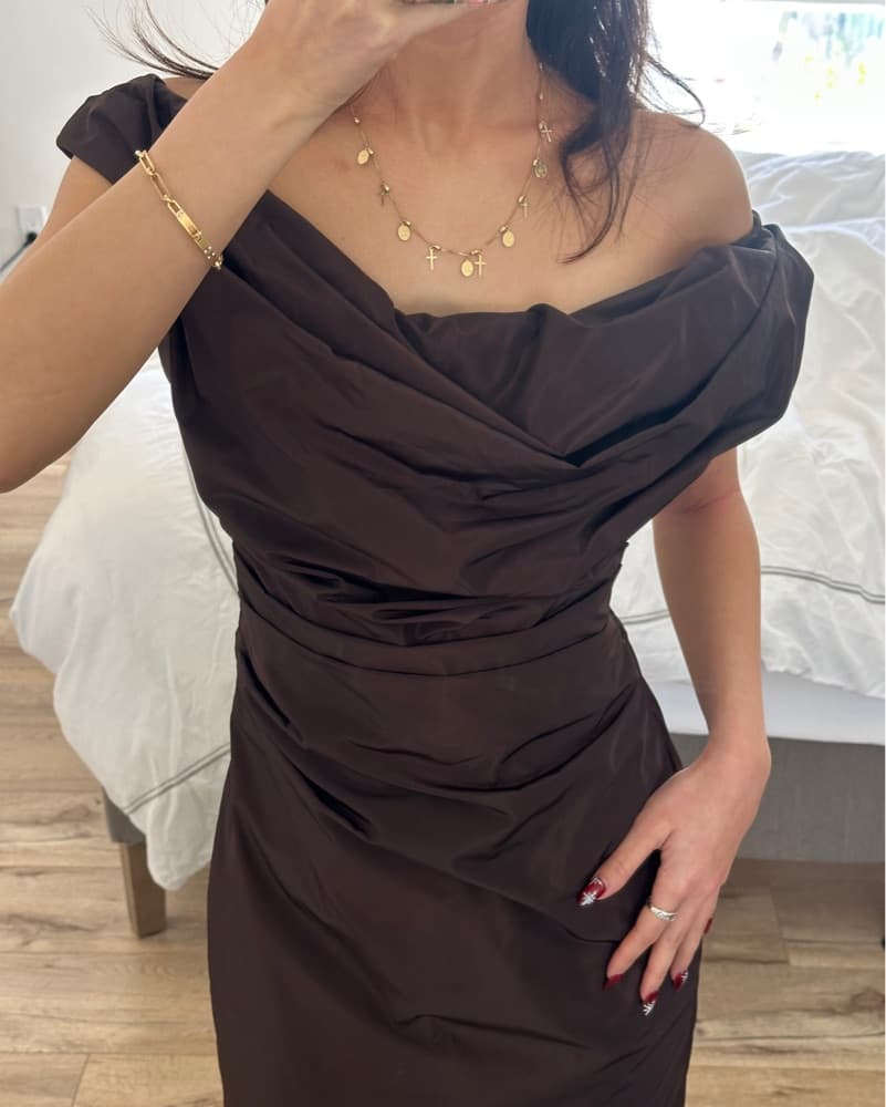 Staud Brown Andrea Dress - Image 1