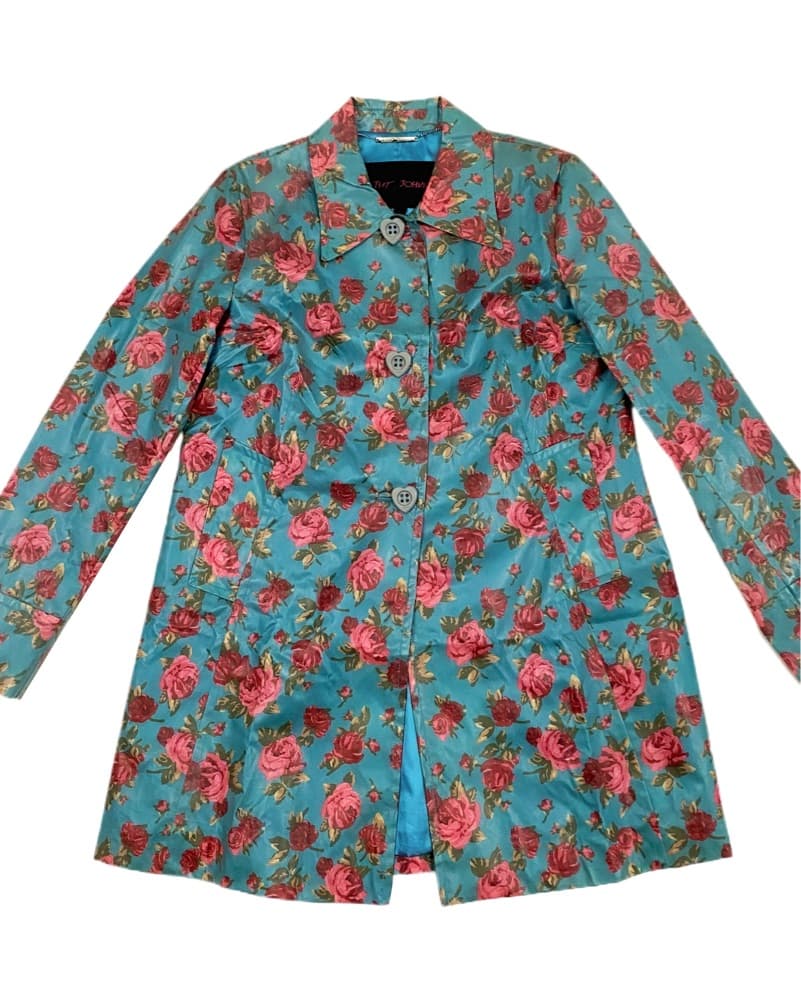 VINTAGE 90s Betsy Johnson Floral Coat - Image 3