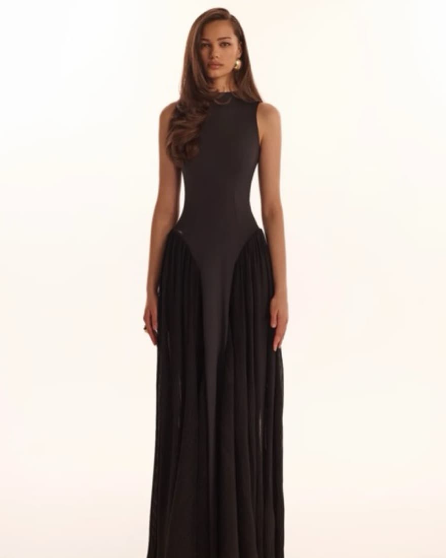 Milla Mock Neck Maxi Dress - Image 2