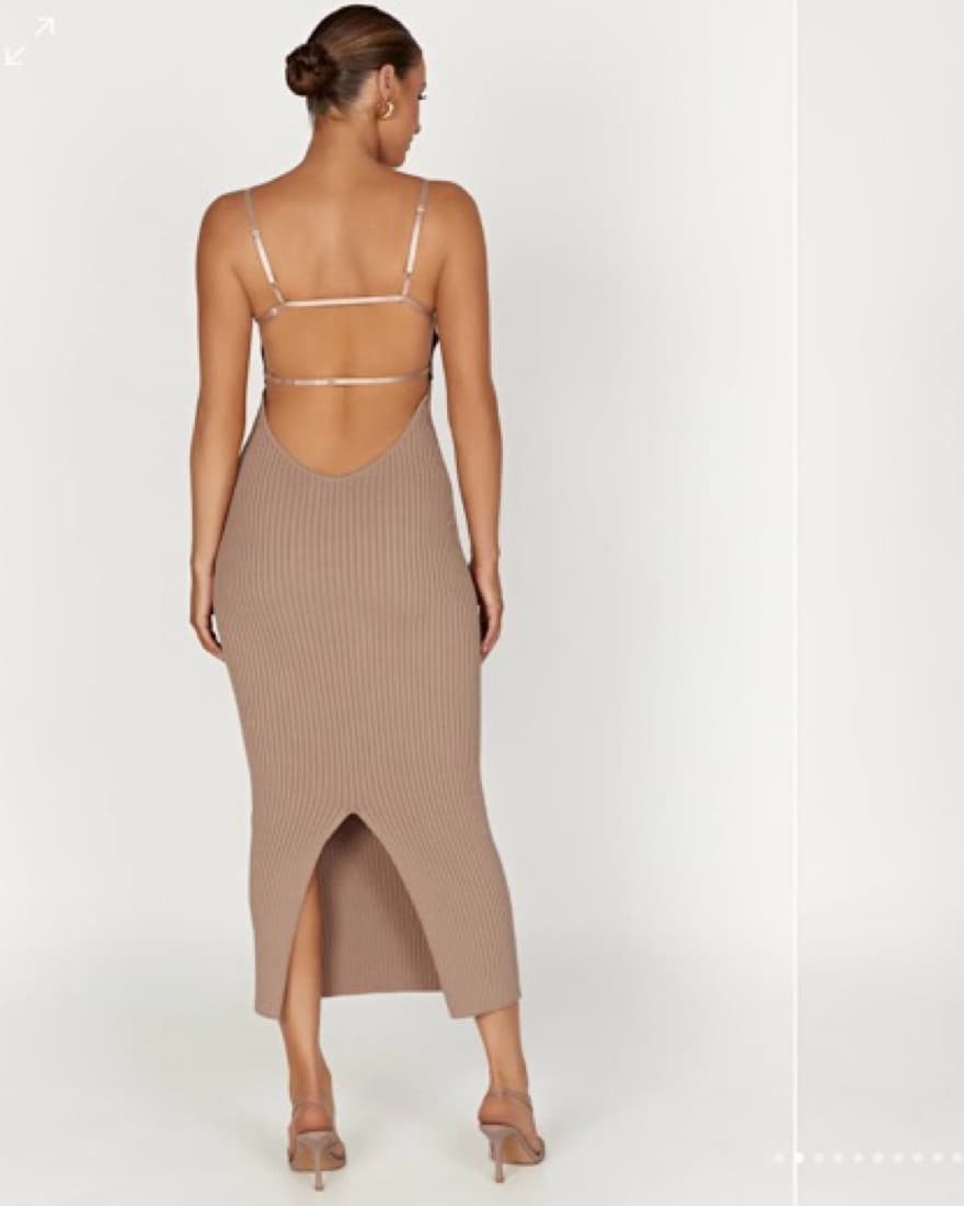 Avalon Midi Dress - Taupe - Image 2