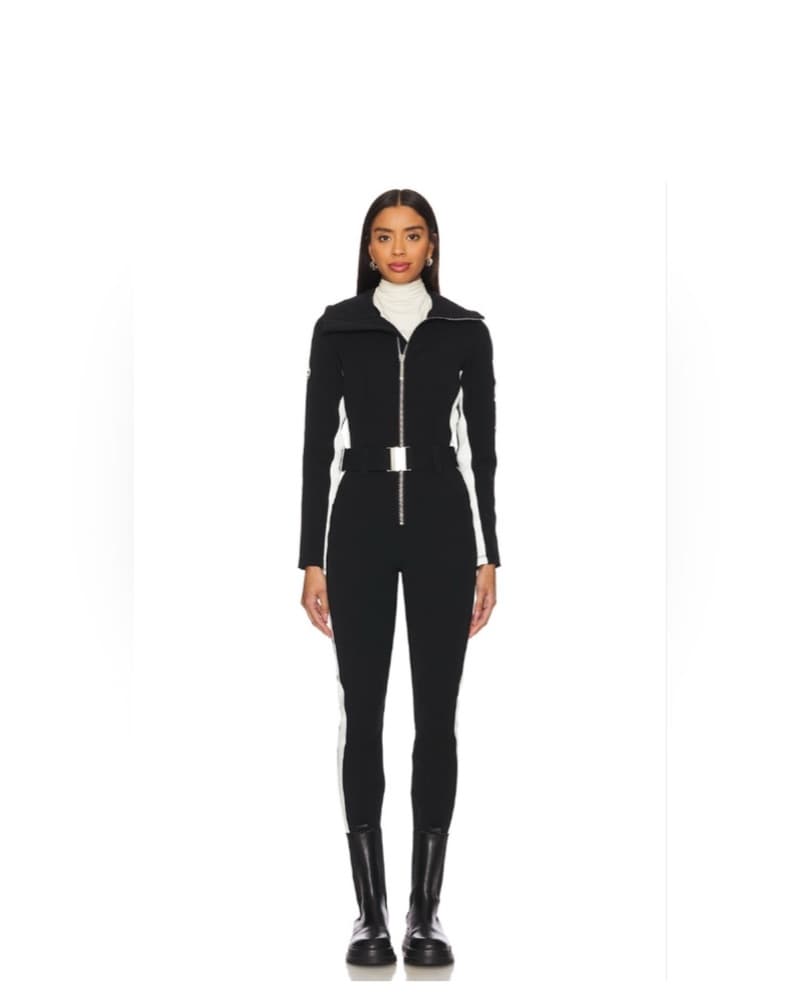 Cordova Black Belted Stripe Ski Suit - Image 2