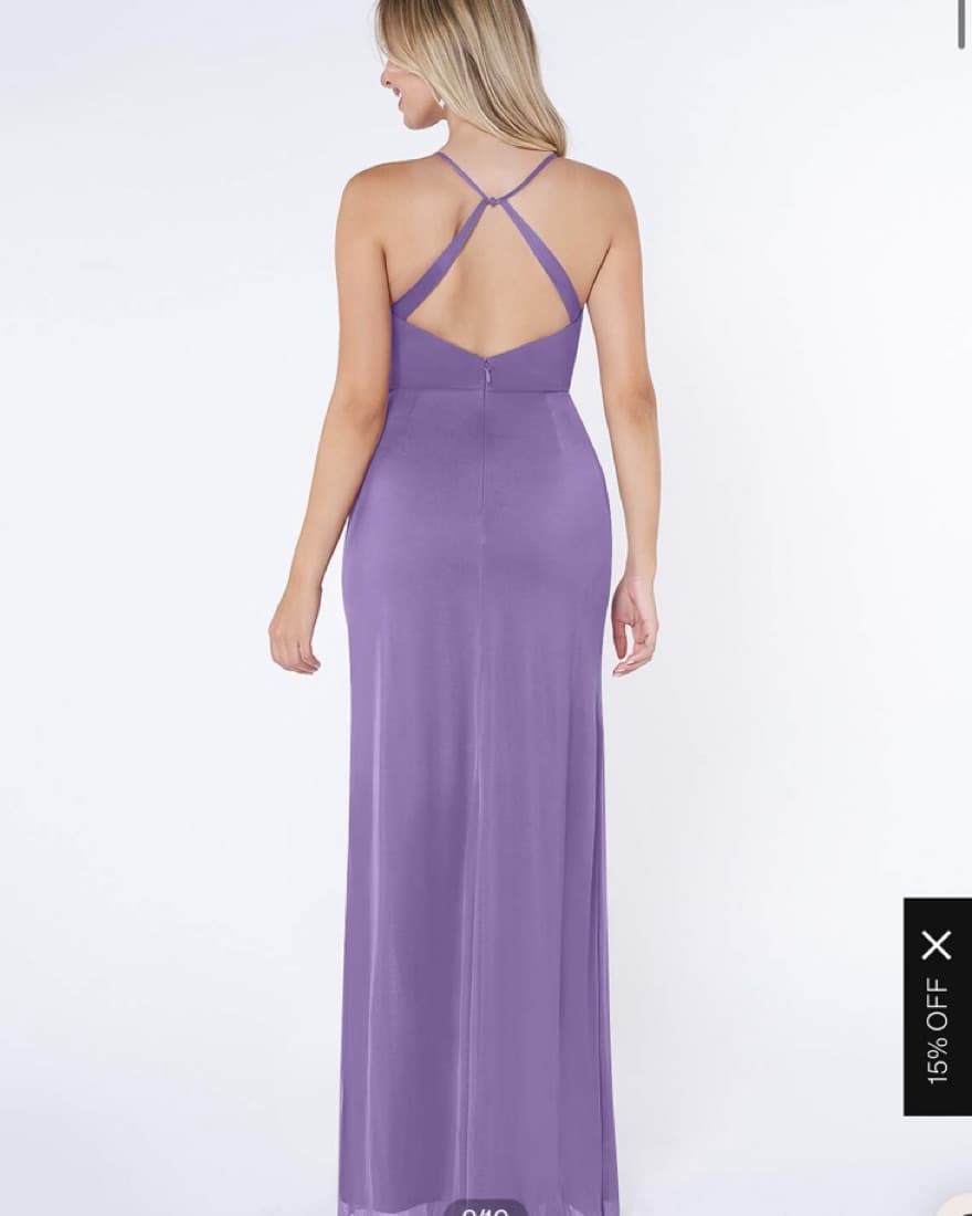 Purple Formal Bridesmaid Dress - Image 2
