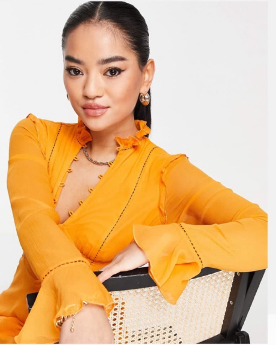 Petite Ruffle Mini Dress - ASOS  Size 00 - Image 5
