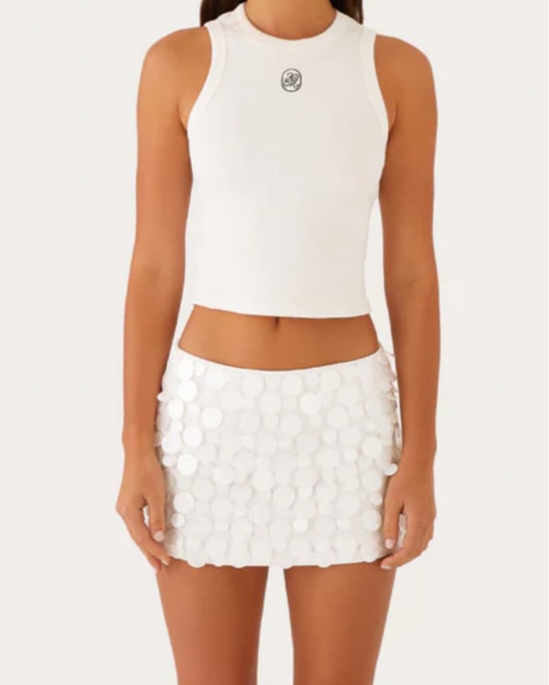 White Pearl Shell Skirth - Image 2