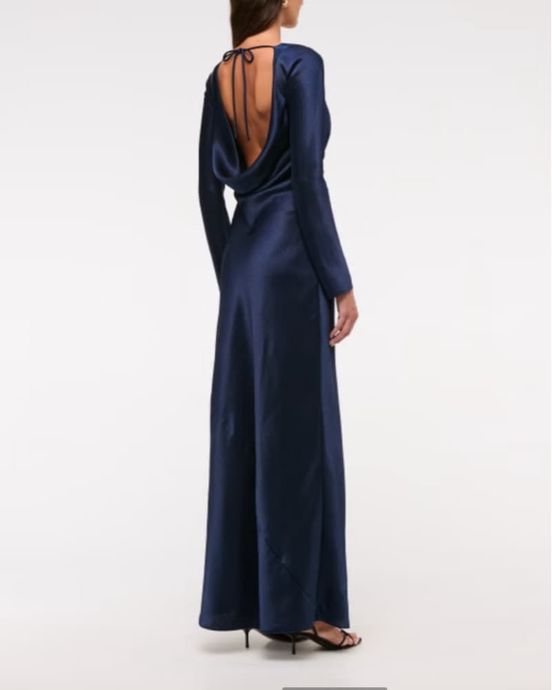Abercrombie Navy Blue Formal Gown - Image 2