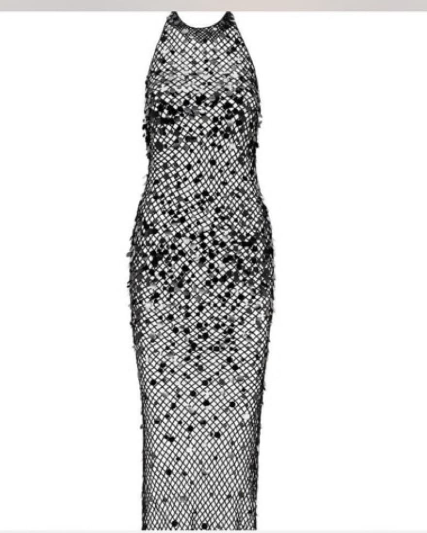 aurora sequin dress rat and boa - Image 4