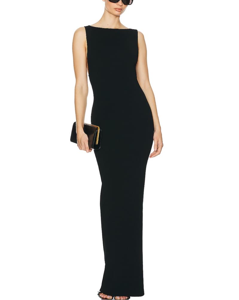 Helsa Ianli Knit Dress in Black - Image 2