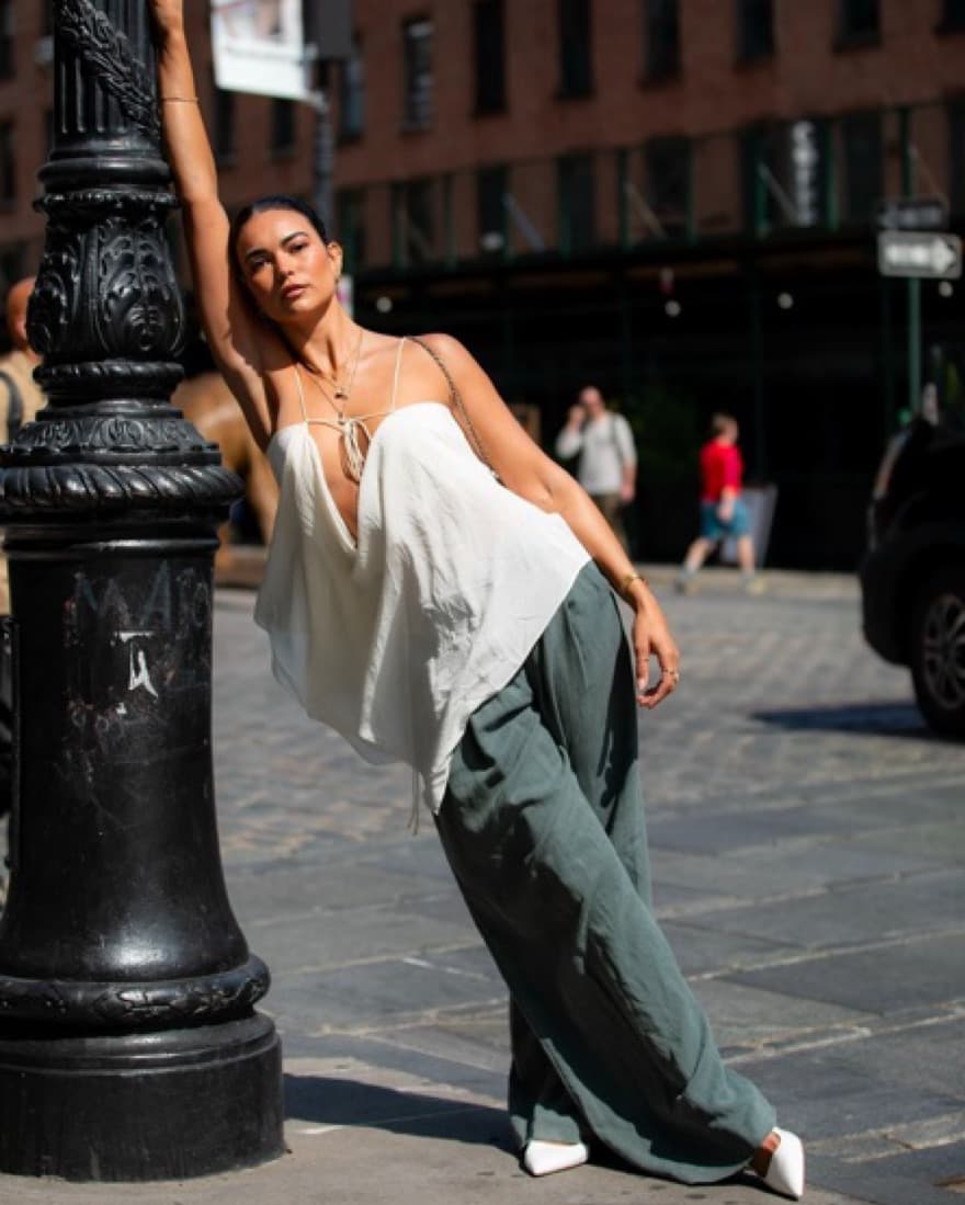 St. Agni Silk Drape Top - Image 6