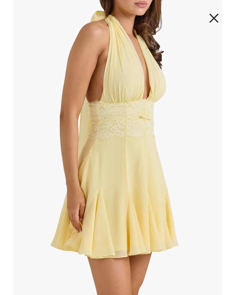 House Of CB Halter Georgette Mini Dress - Image 3