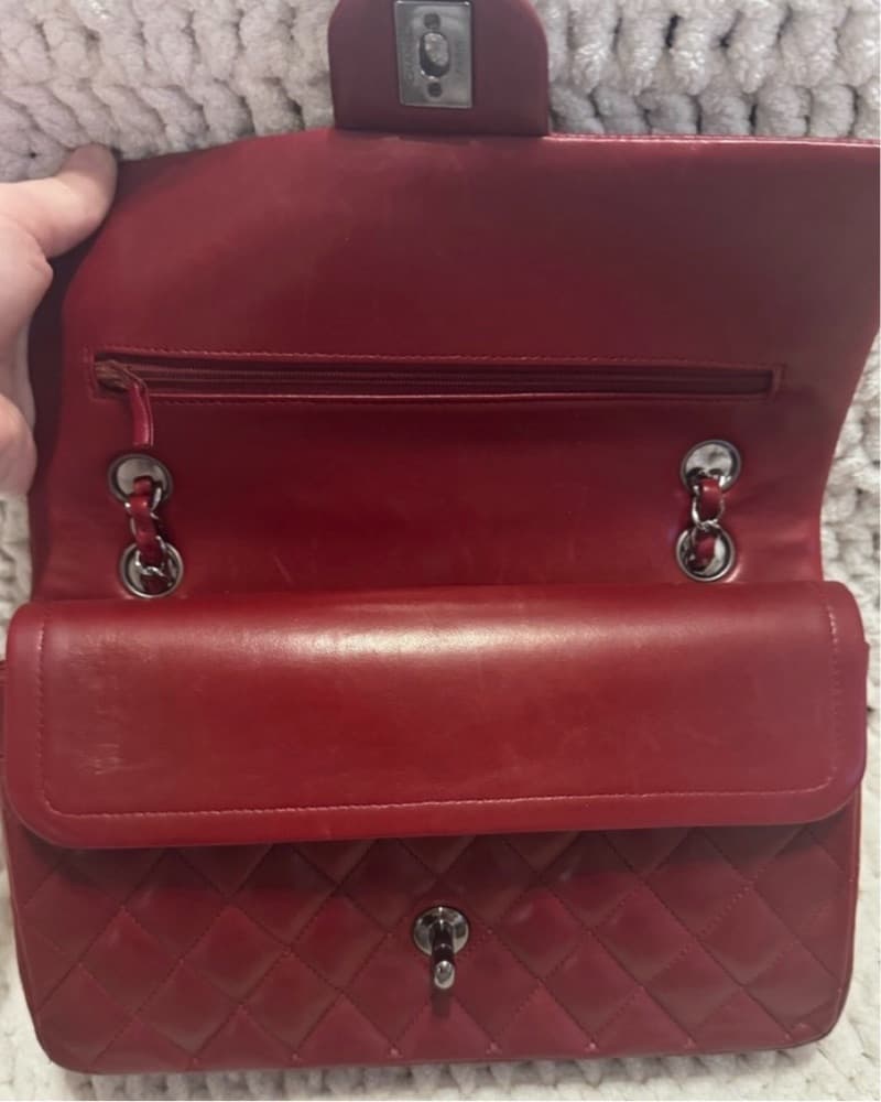 Authentic Chanel Medium Lambskin Flap - Image 3