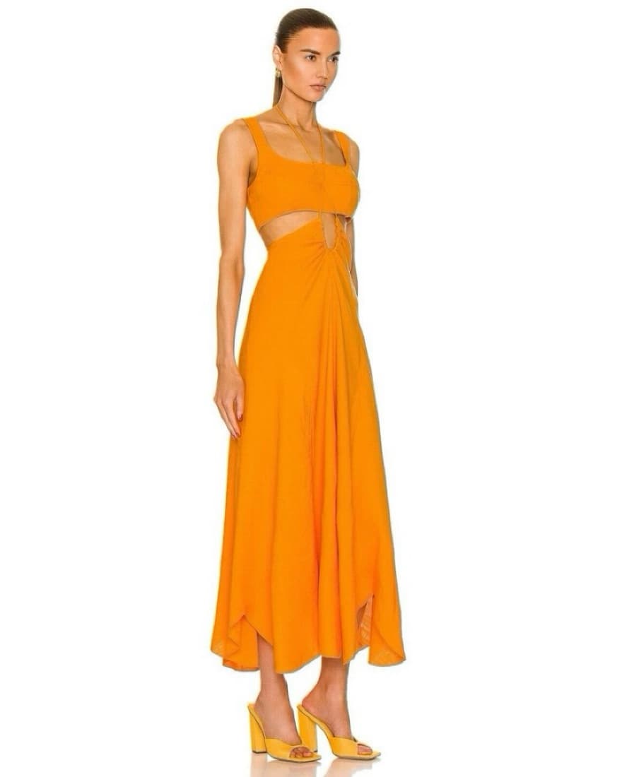 Cult Gaia Eileen Linen Cutout Maxi Dress - Image 2