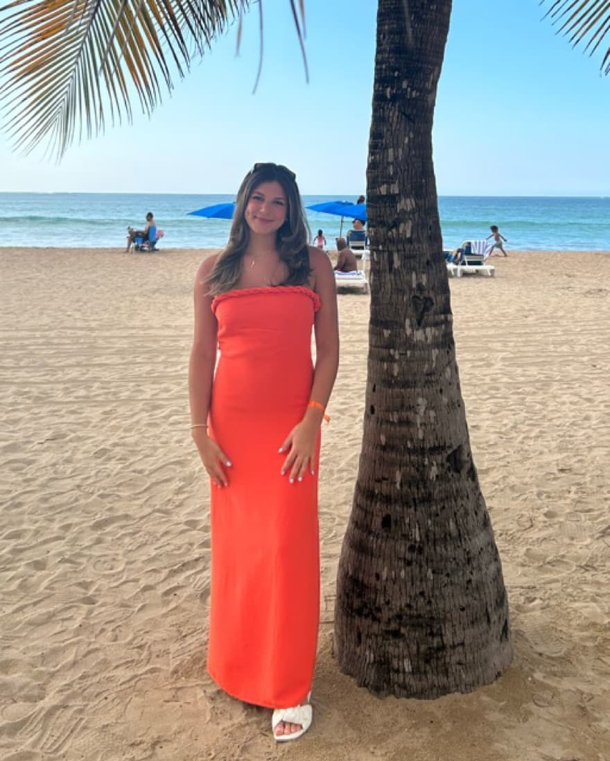 Orange Vacation Dress - Image 1