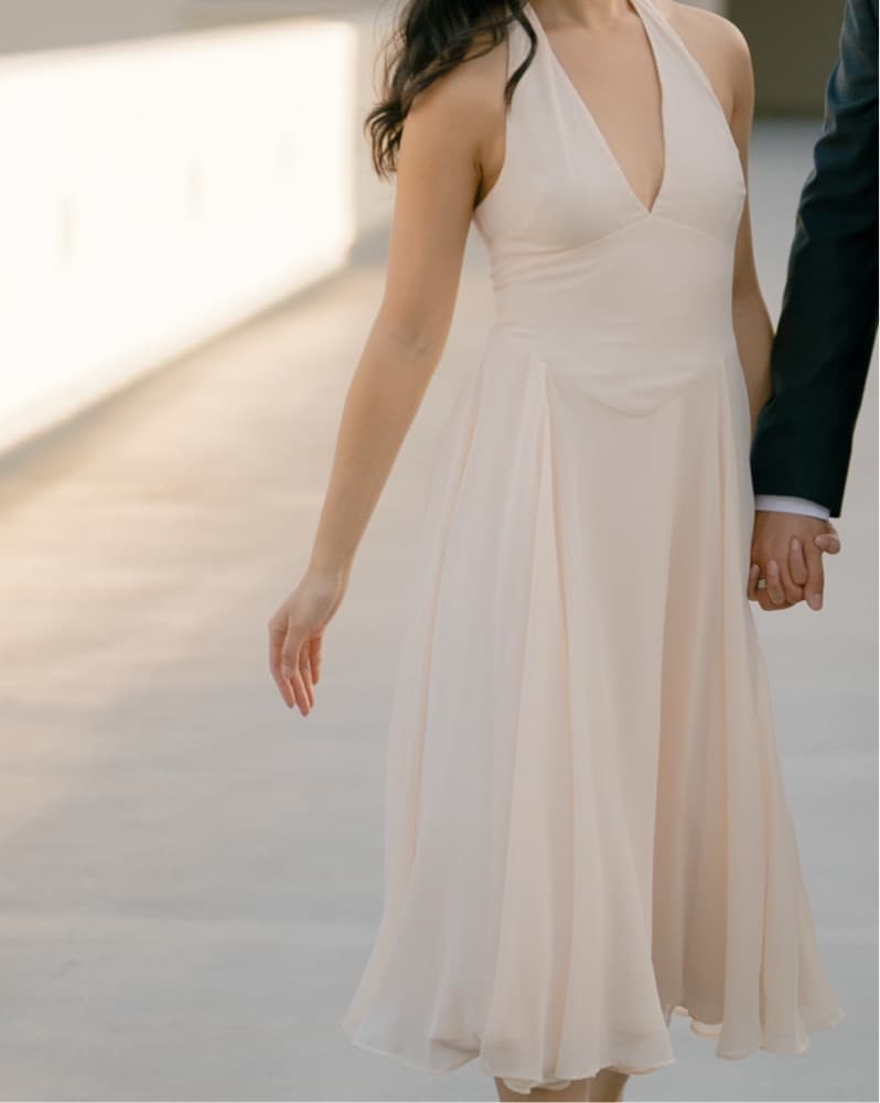 House Of CB Halter Georgette Midi Dress - Image 2