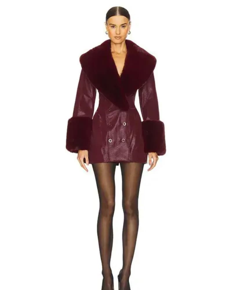 Burg Loba Faux Leather Dress - Image 2