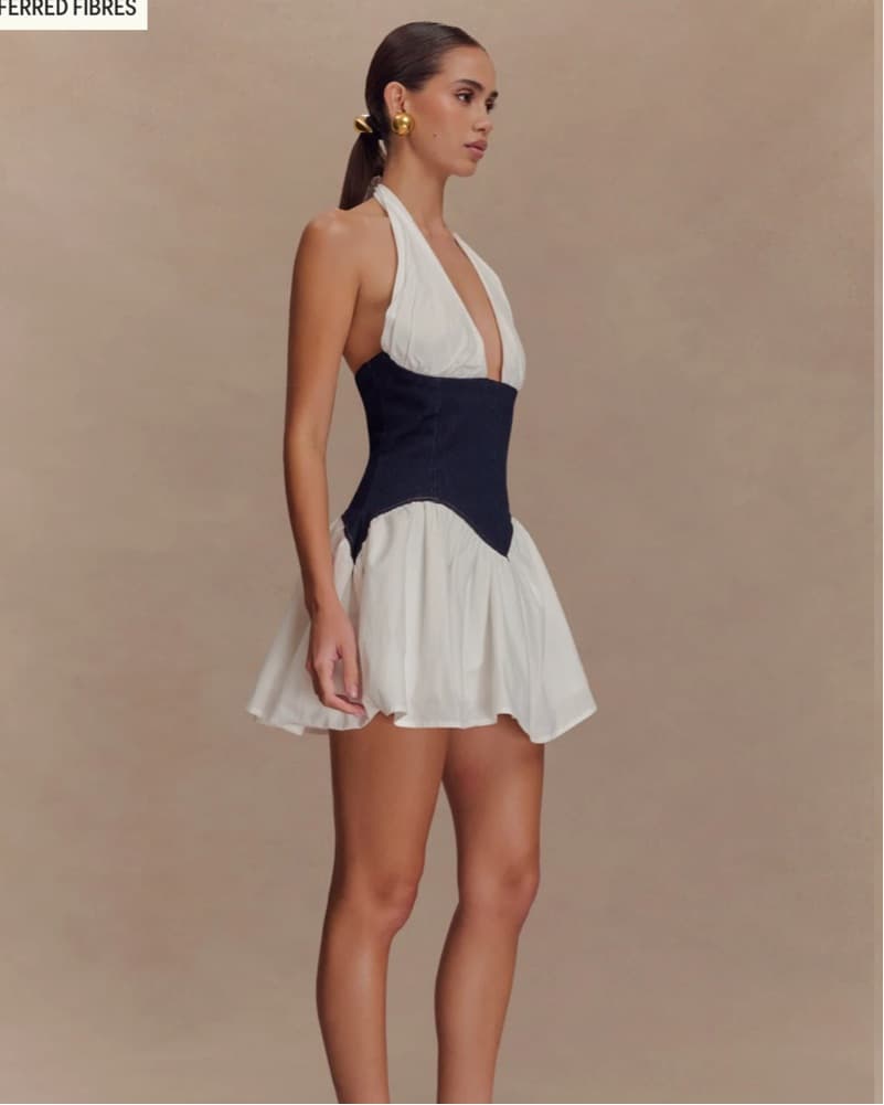Meshki Denim Cotton Mini Dress - Image 6