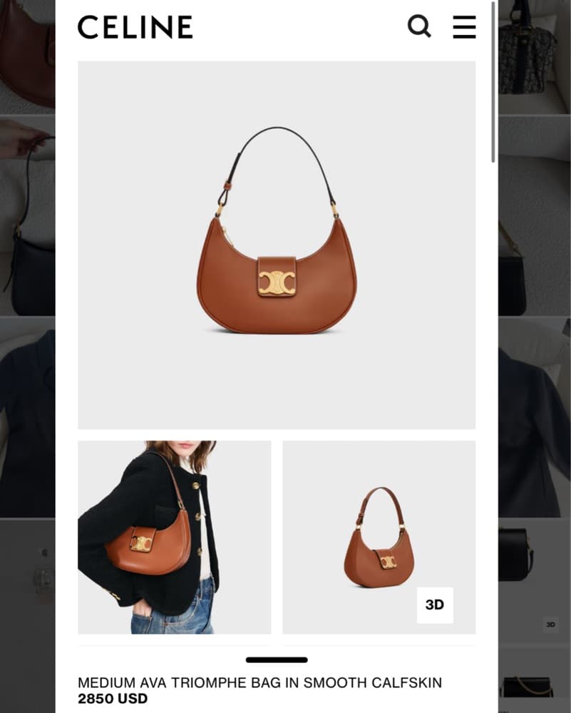 Celine Brown Shoulder Bag - Image 3