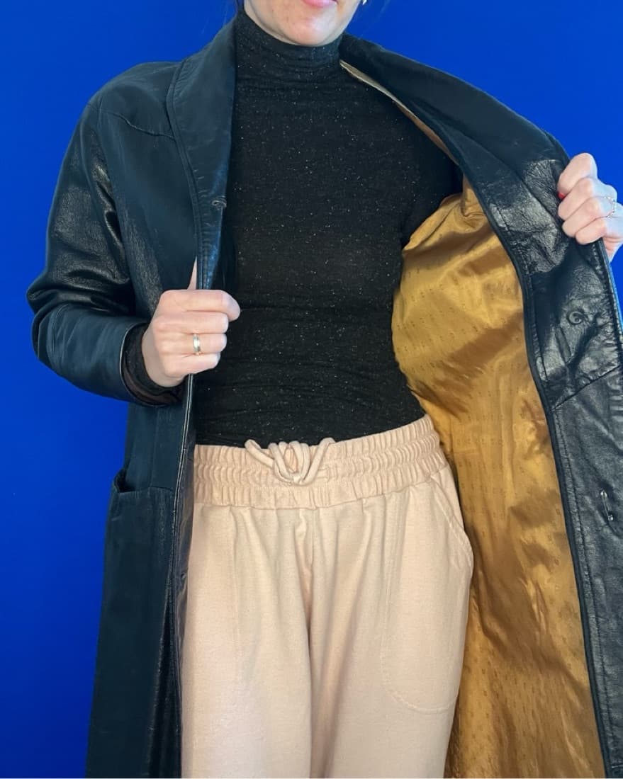 Vintage Mob Wife Leather Coat  - Image 6