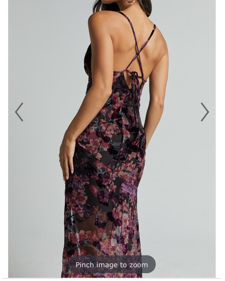 Dark Floral Lomg Dress From Showpo - Image 2