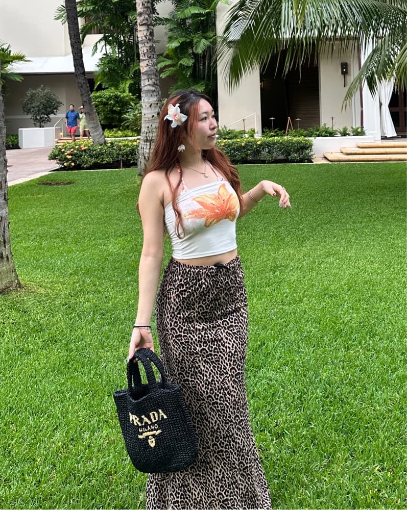 leopard print skirt - Image 2