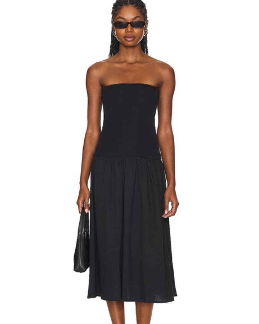 We Wore What Black Drop Waist Dress - Image 1