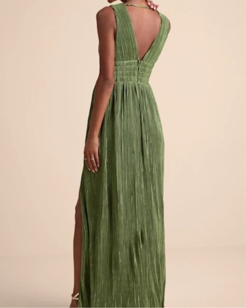 Lulu’s Melitta Olive Green Maxi Dress - Image 3
